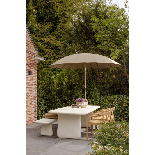 Loggia tuintafel 240x100 cm vezelversterkte polymeer naturel