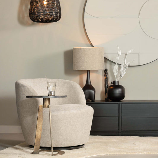 Foss lampenvoet aluminium antiek zwart/bruin