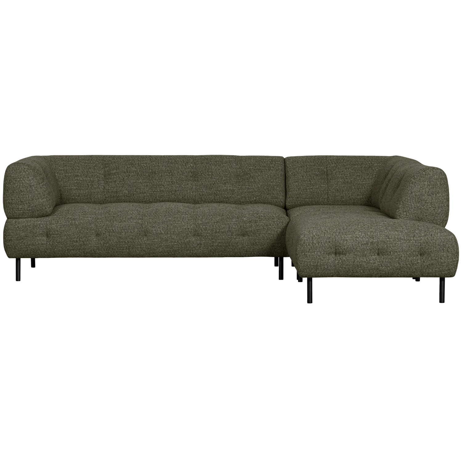 Lloyd hoekbank rechts grof geweven groen melange