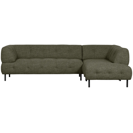 Lloyd hoekbank rechts grof geweven groen melange