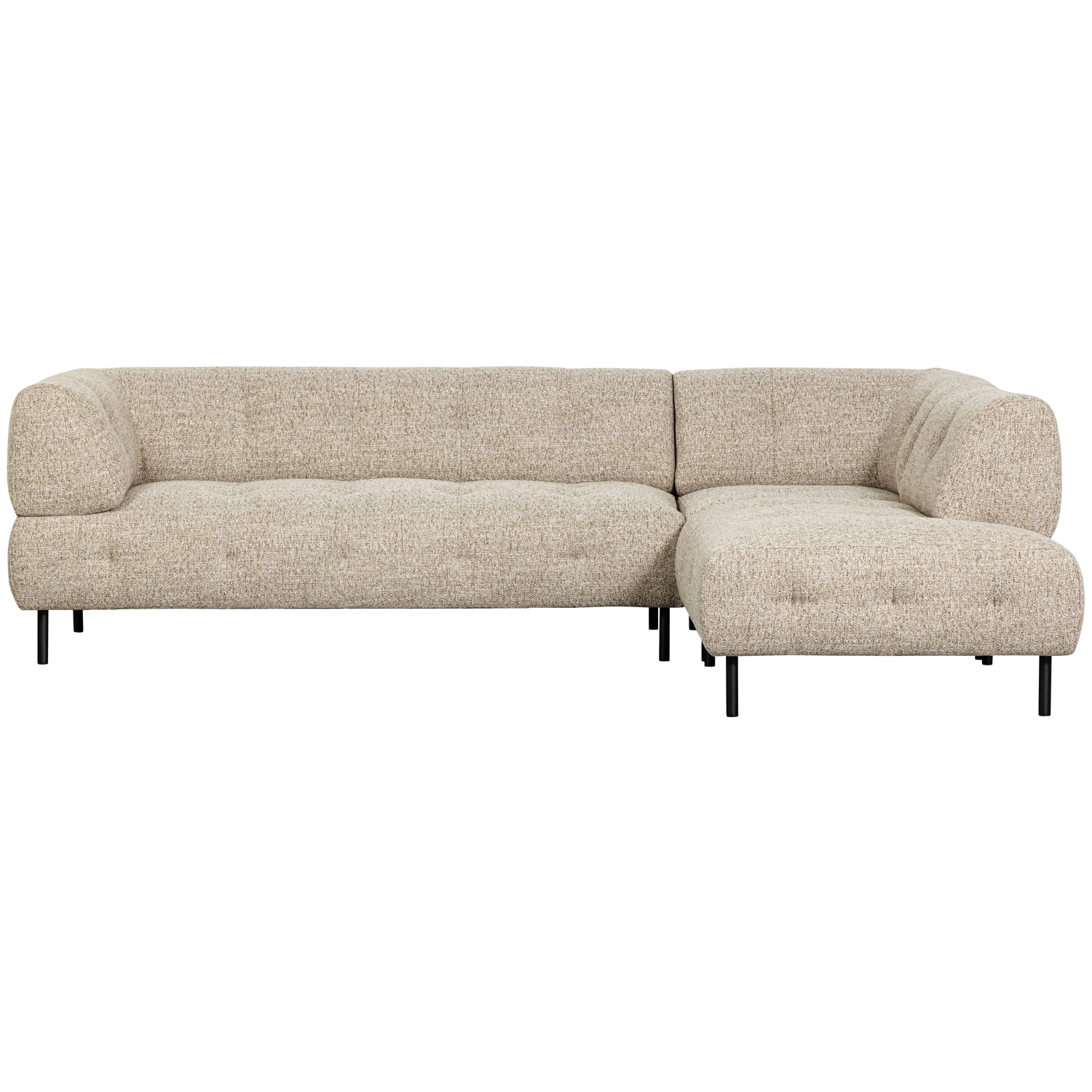 Lloyd hoekbank rechts grof geweven naturel melange