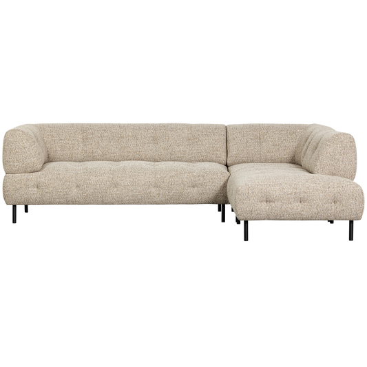 Lloyd hoekbank rechts grof geweven naturel melange