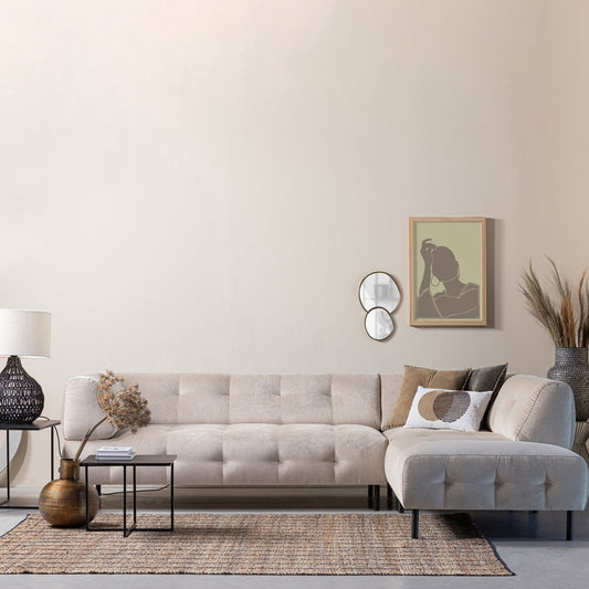 Macy tafellampvoet rattan look zwart