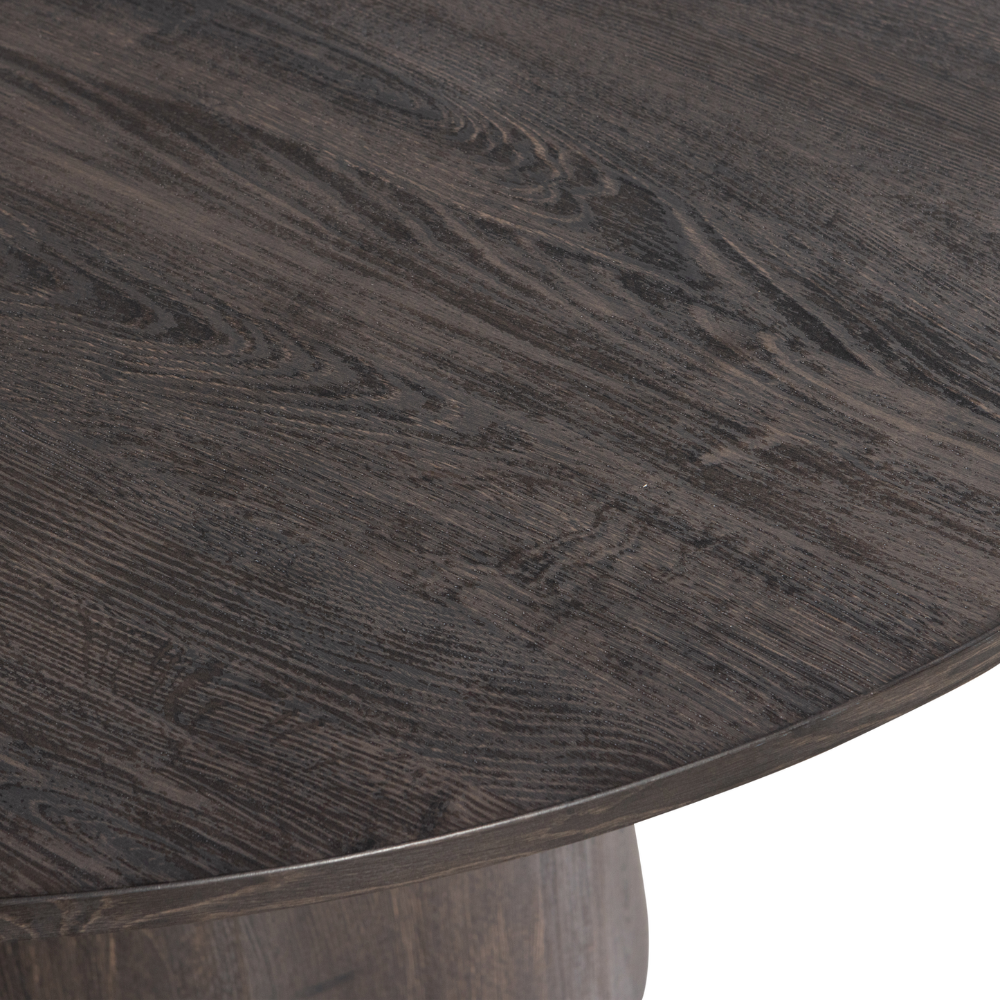 Maan eettafel rond mdf donkerbruin o120 cm