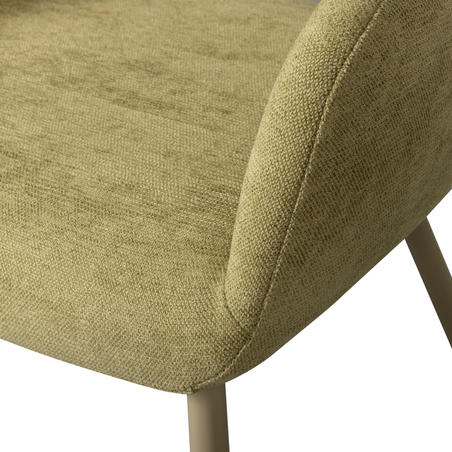 Jenny eetkamerstoel geweven stof saliegroen