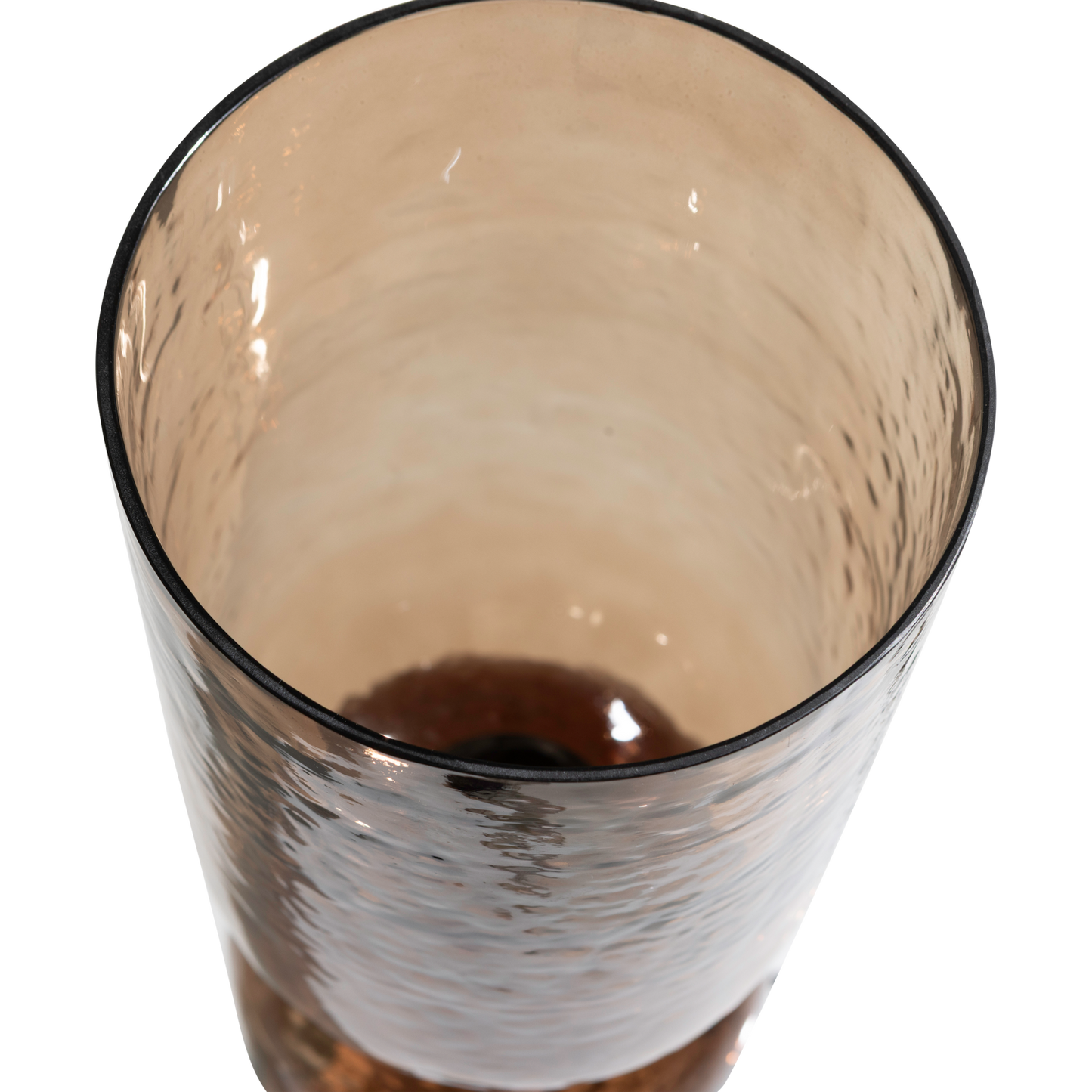 Gigi tafellamp gehamerd glas 51xo15cm bruin