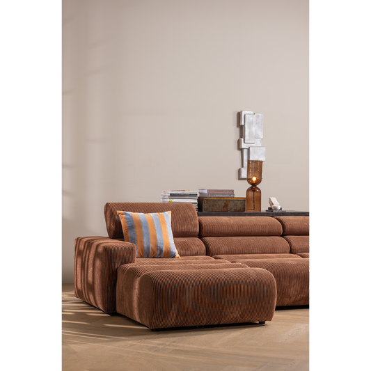 Gigi tafellamp gehamerd glas 51xo15cm bruin