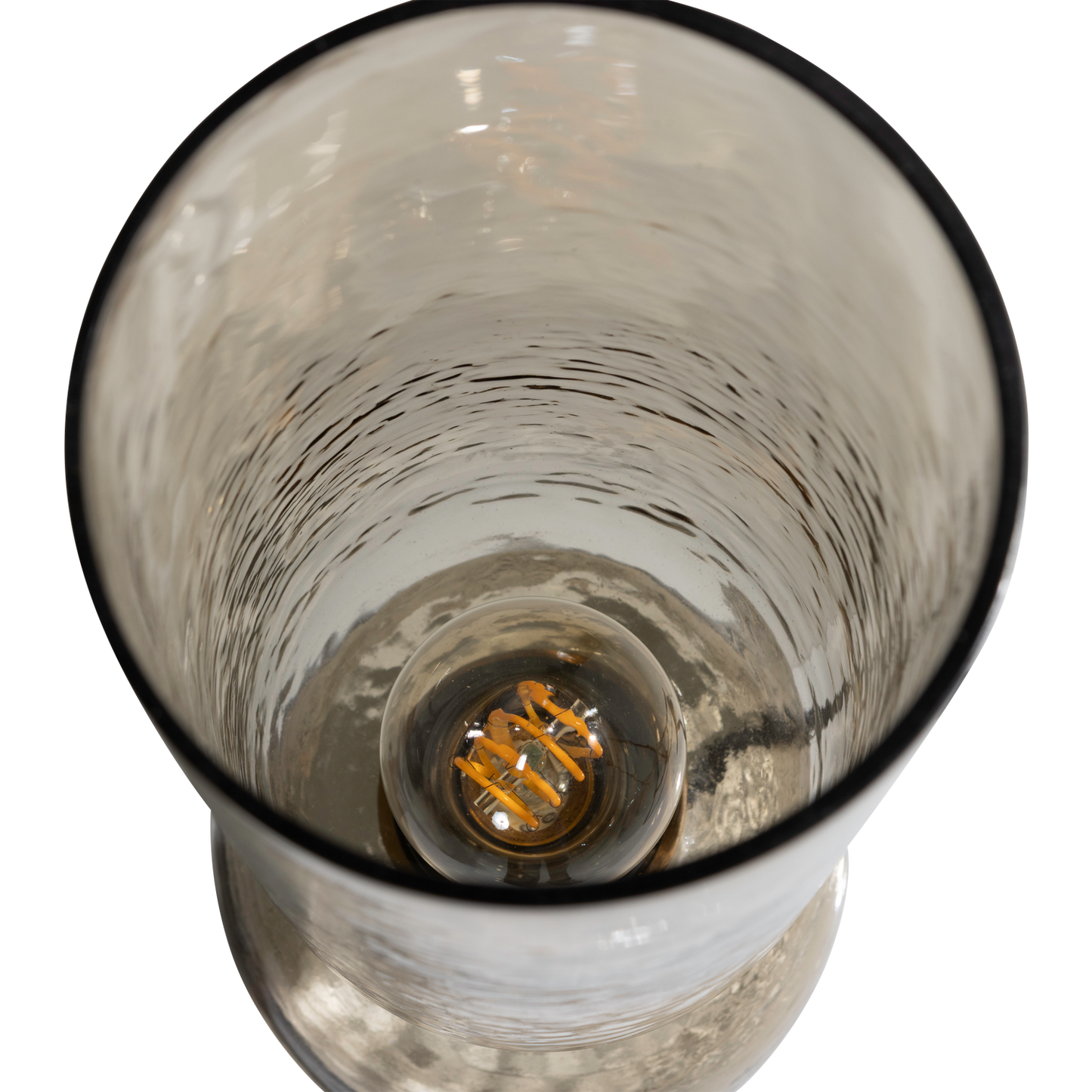 Gigi tafellamp gehamerd glas 38xo15cm naturel