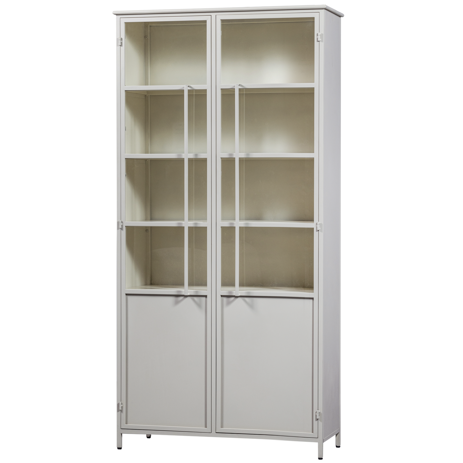 Exhibit XL 2-deurs vitrinekast metaal zand