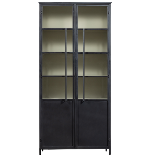 Exhibit XL 2-deurs vitrinekast metaal zwart