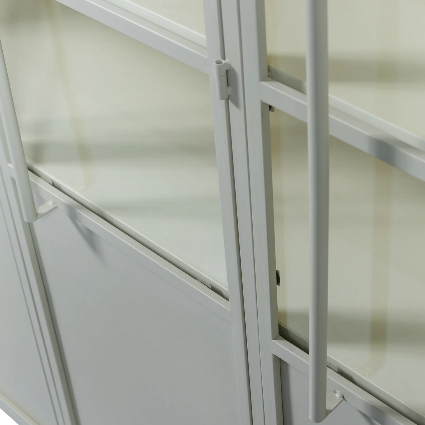 Exhibit xl 3-deurs vitrinekast metaal zand