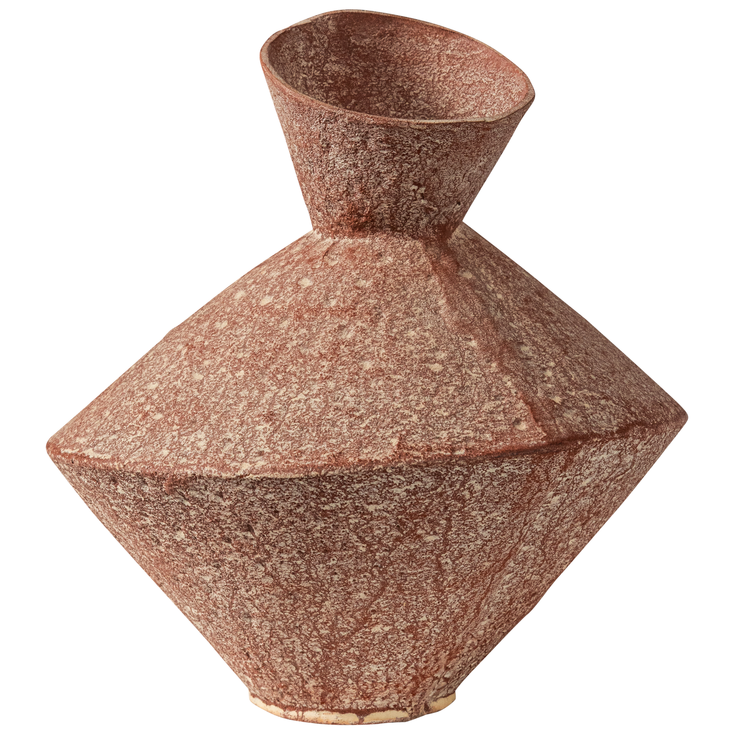 Reza vaas aluminium bruin