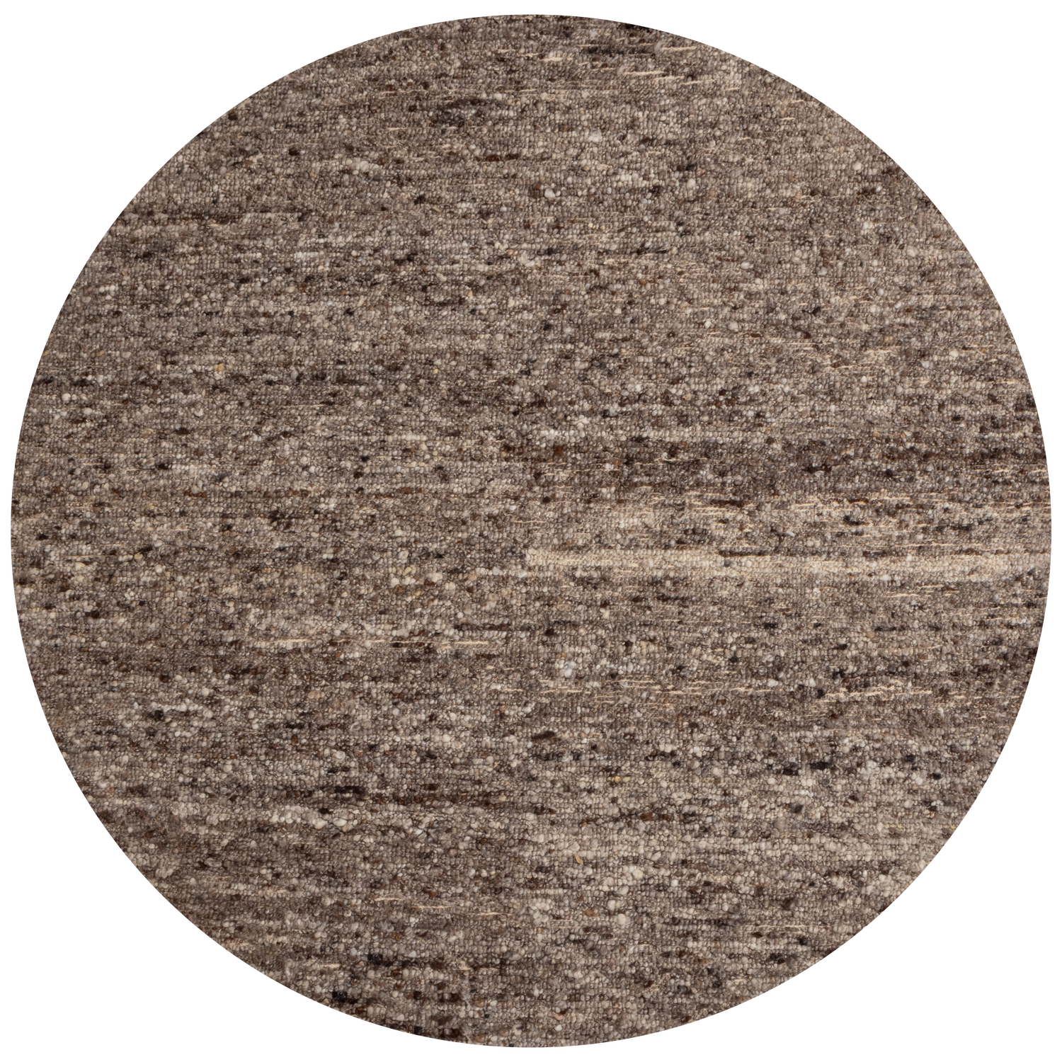 Efia vloerkleed rond wol bruin melange Ø200cm