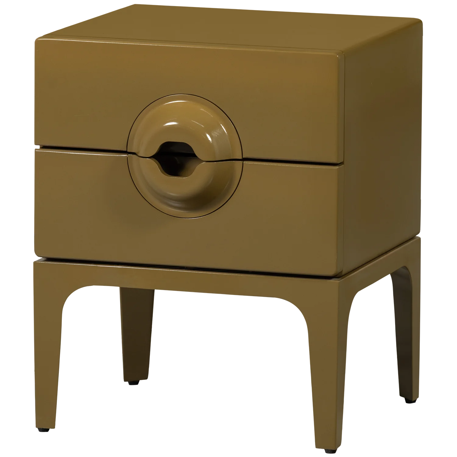 Merge ladekast/nachtkastje 2 lades hout honinggeel