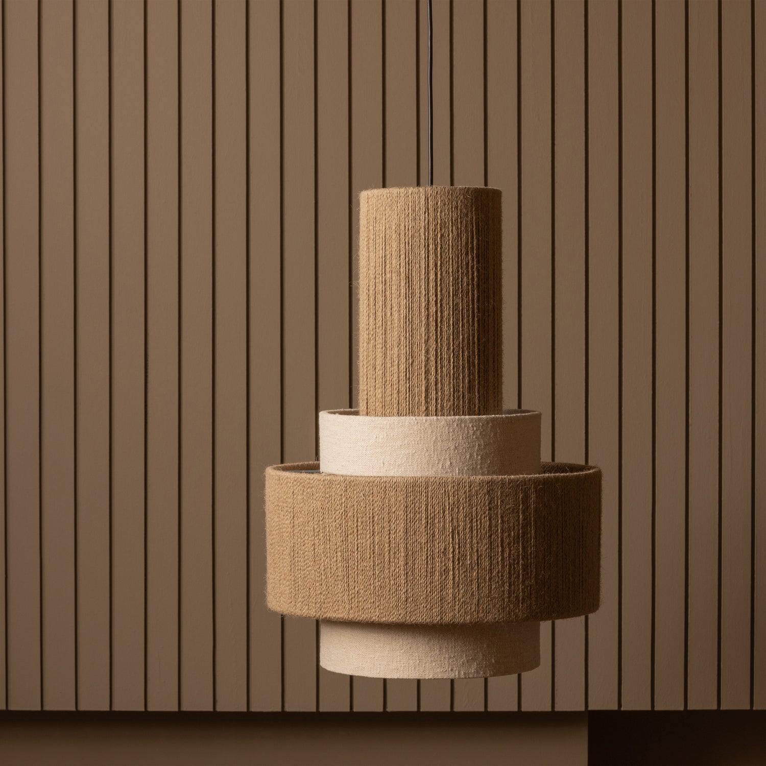 Pelle hanglamp touw naturel