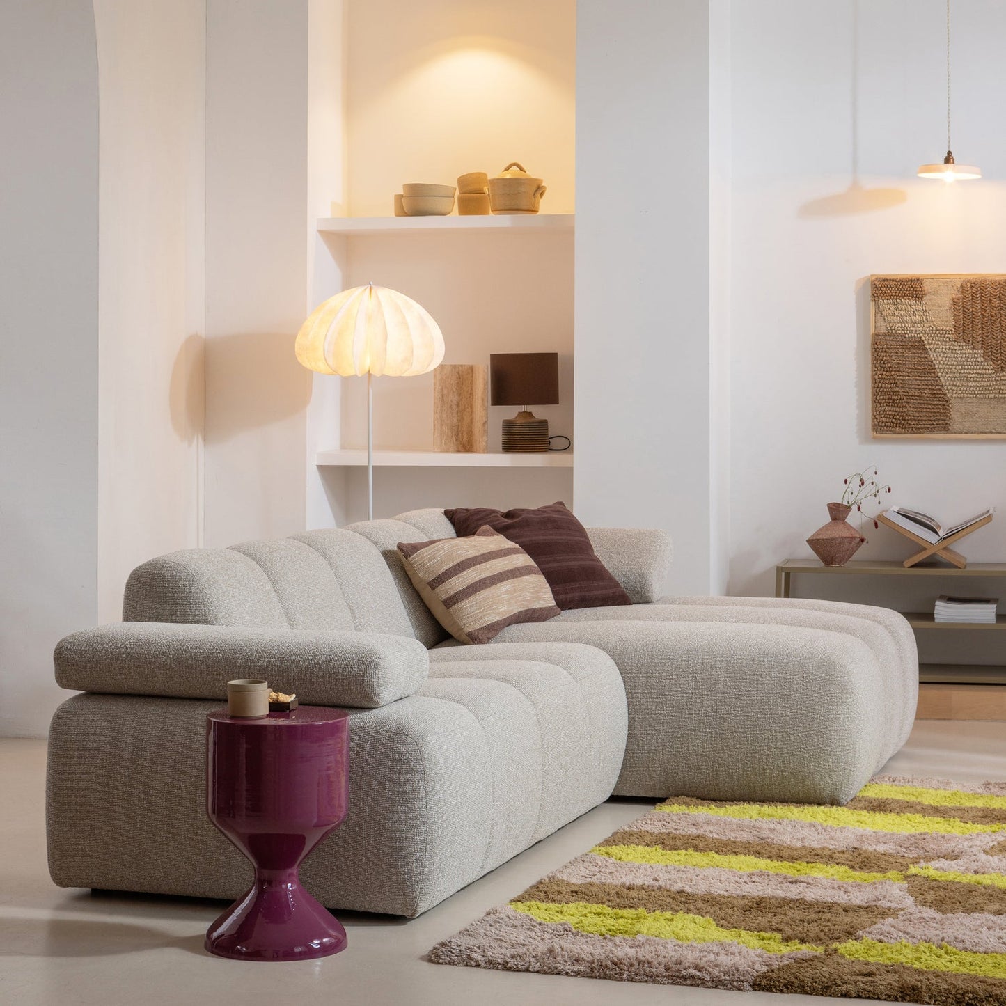 Dalia vloerlamp tyvek papier wit 150xØ50cm