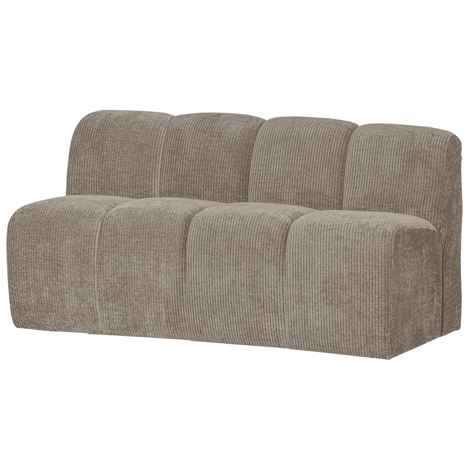 Mojo eetbankje 164CM met rugleuning ribstof donkerzand