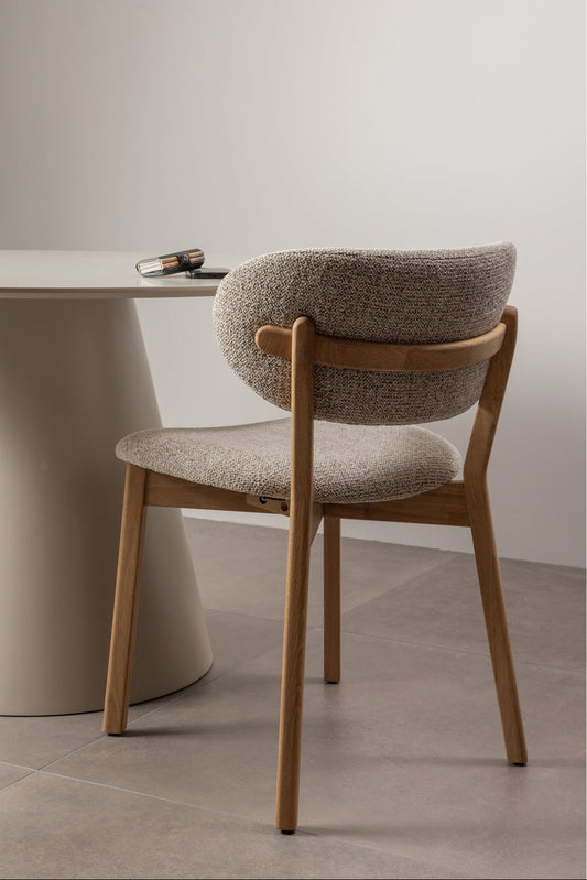 Udar eetkamerstoel met houten frame naturel