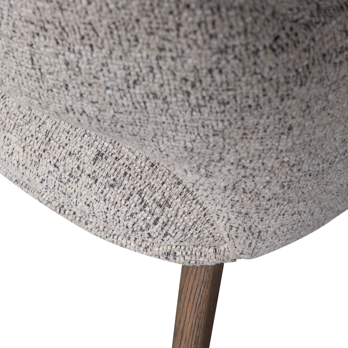 Murat eetkamerstoel naturel met houten poot bruin