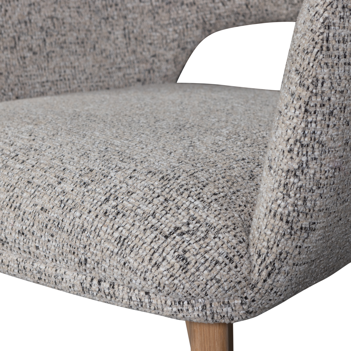 Murat eetkamerstoel naturel met houten poot naturel