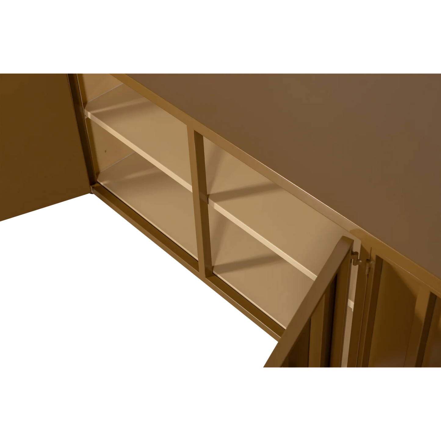 Level tv-meubel metaal honinggeel 44x160cm