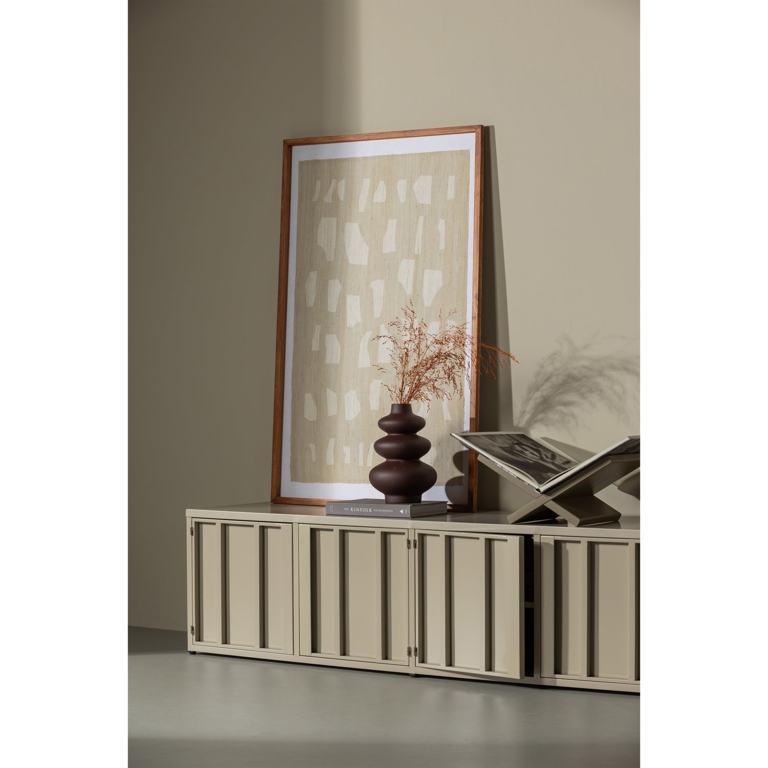 Level tv-meubel metaal zand 44x160cm