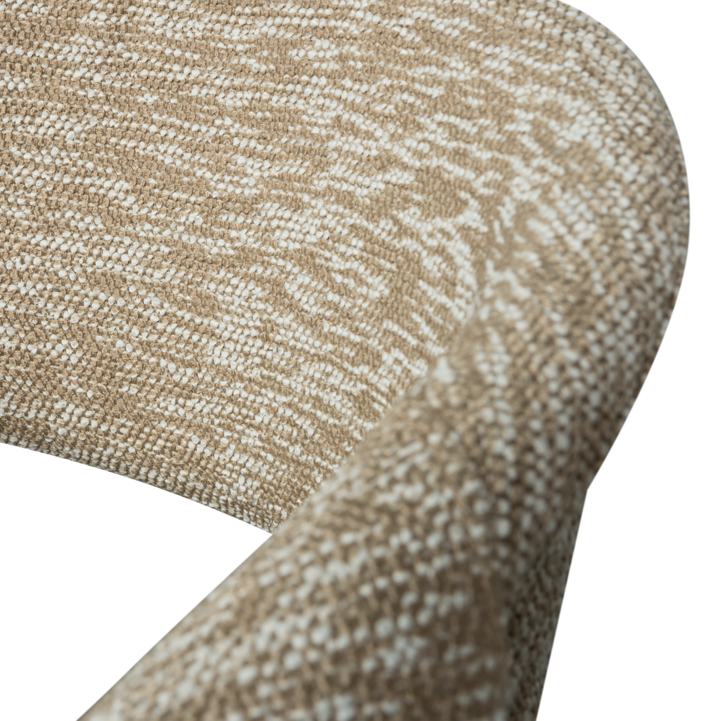 Yossi eetkamerstoel zand met houten poot donkerbruin