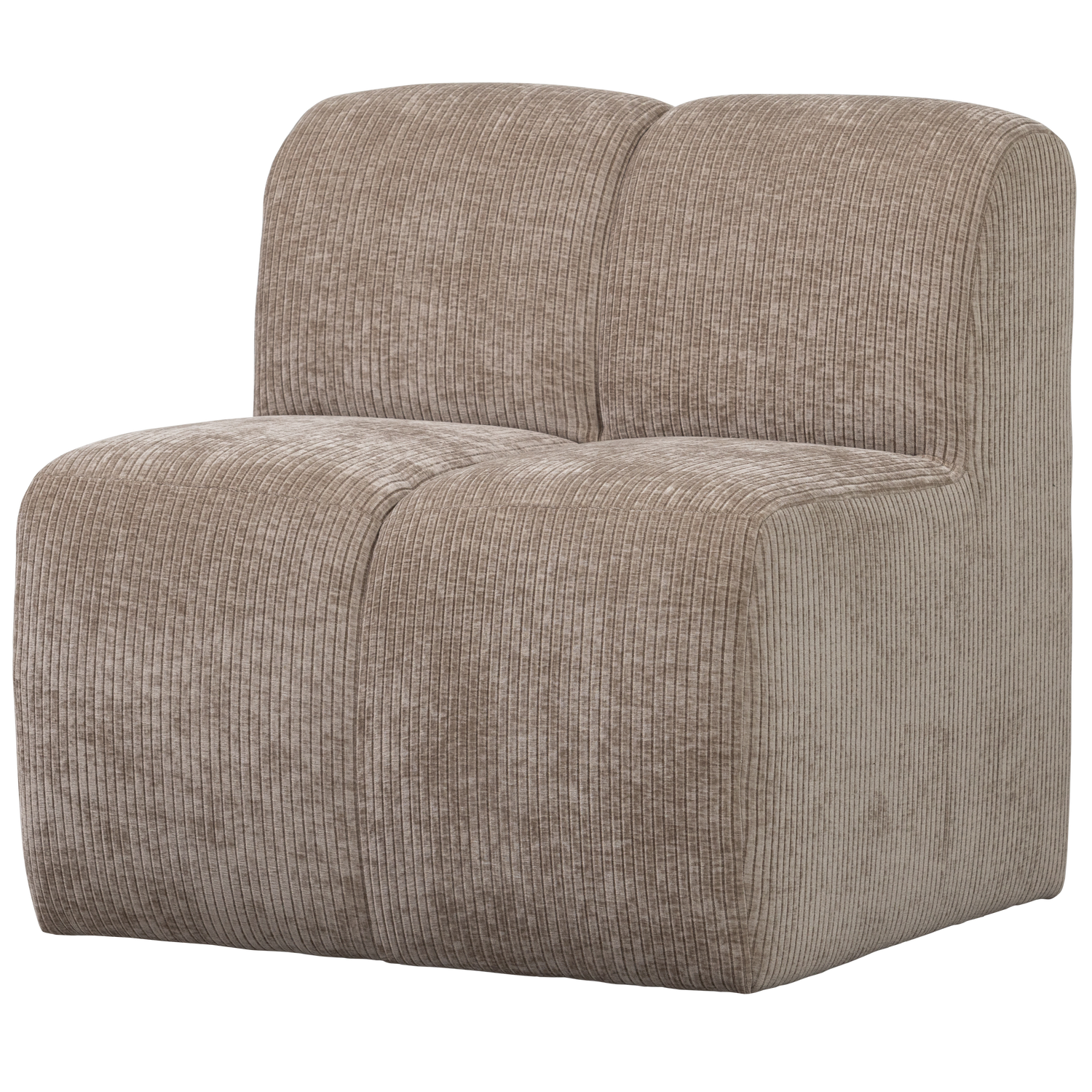 Mojo eetbankje 84cm met rugleuning ribstof donkerzand