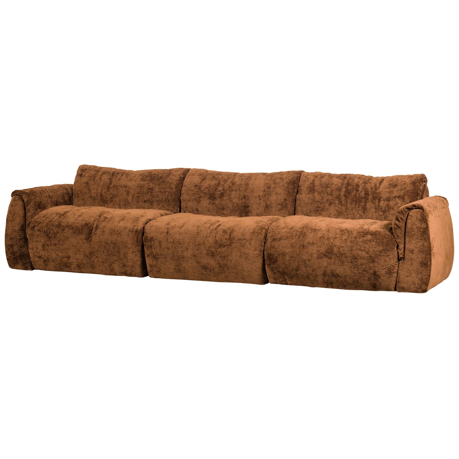 Baggy 3-zits bank 3d chenille middenbruin