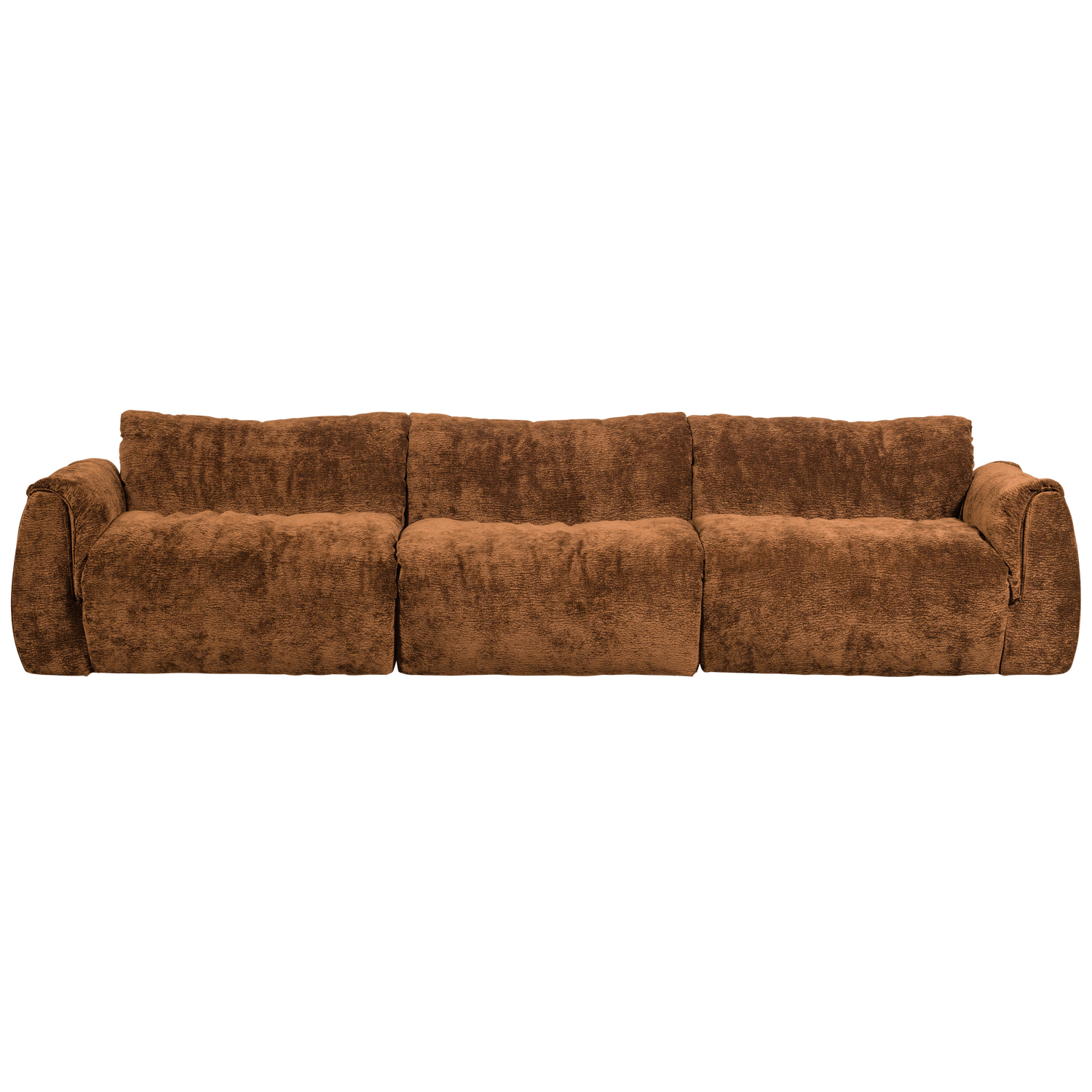 Baggy 3-zits bank 3d chenille middenbruin