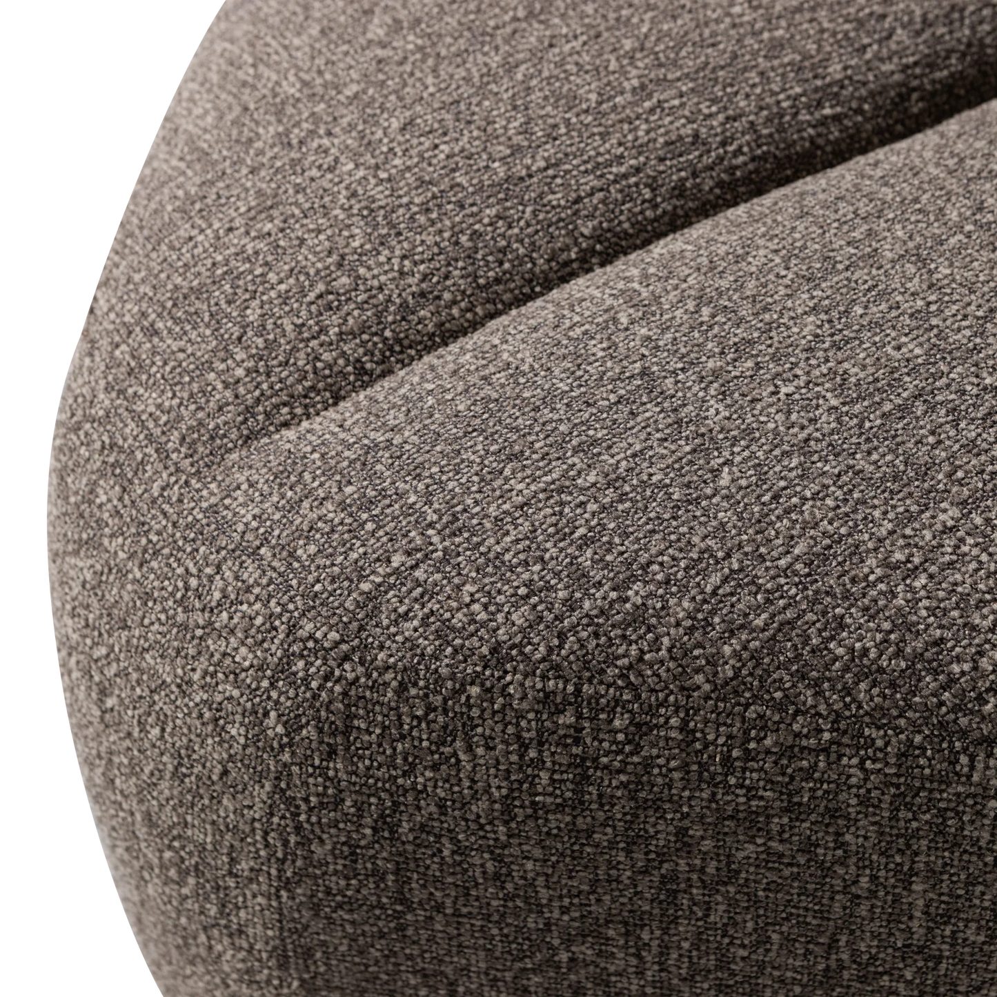 Mojo eetbankje hoek met rugleuning bouclé bruin melange