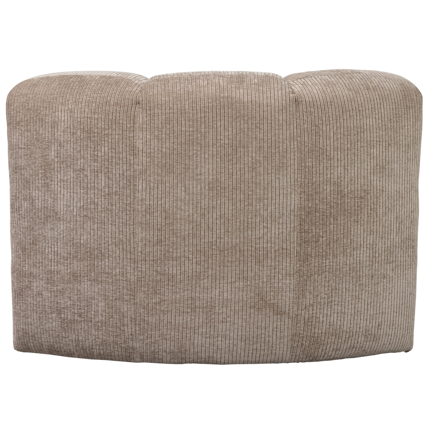 Mojo eetbankje hoek met rugleuning ribstof donkerzand