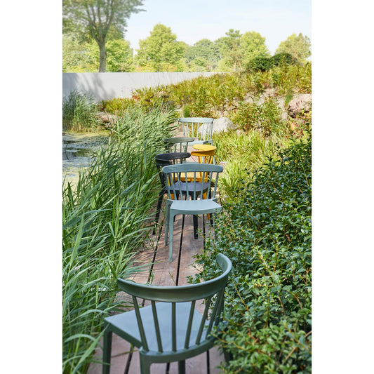 Bliss tuinstoel met spijlen kunststof army groen