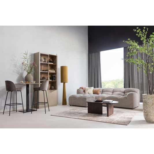 Loft vloerlamp xl metaal/boucle tapenade 187xo35 cm