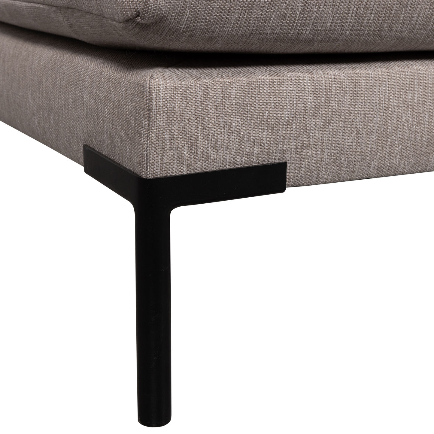 Couple eetbank hoekelement lange zijde links taupe