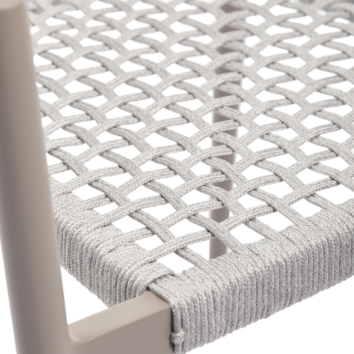 Yellow tuinstoel touw/aluminium lichtgrijs