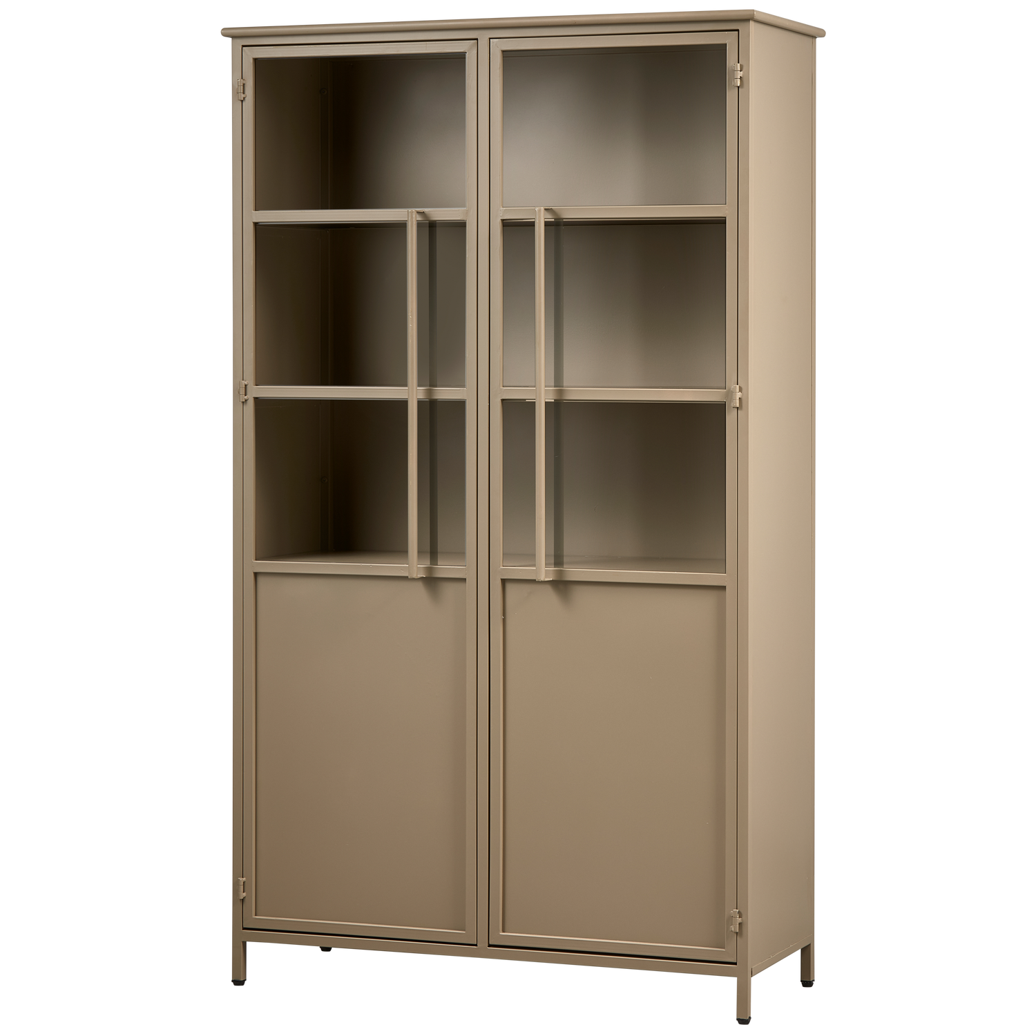 Exhibit vitrinekast metaal khaki