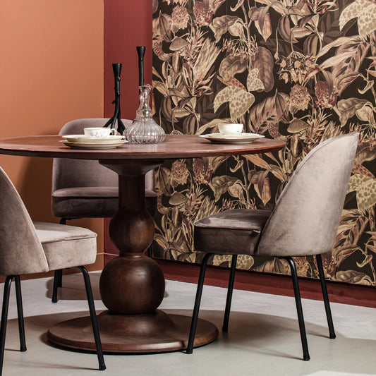 Blanco eettafel ø120 cm mango walnoot