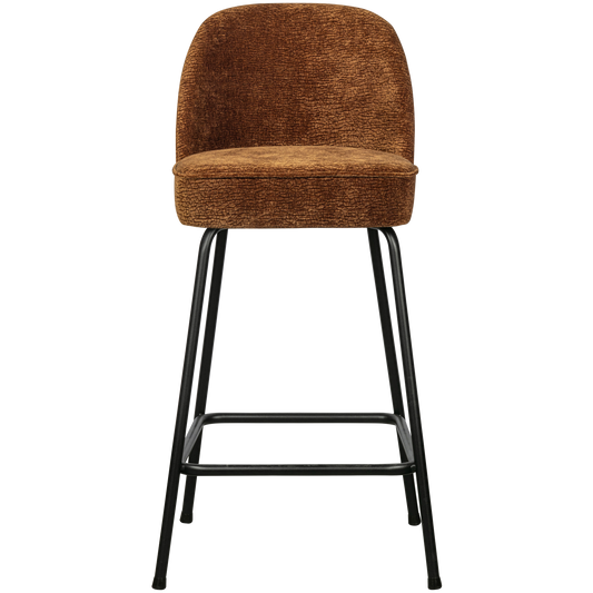 Vogue barstoel 65 cm 3d chenille middenbruin