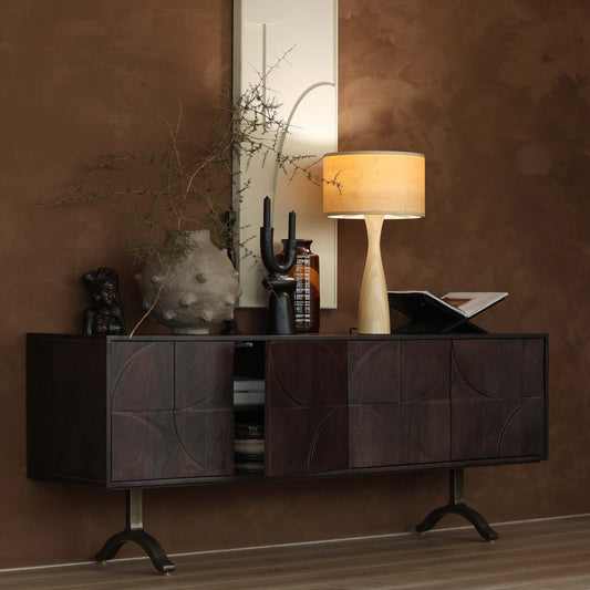 Draw dressoir mangohout walnoot