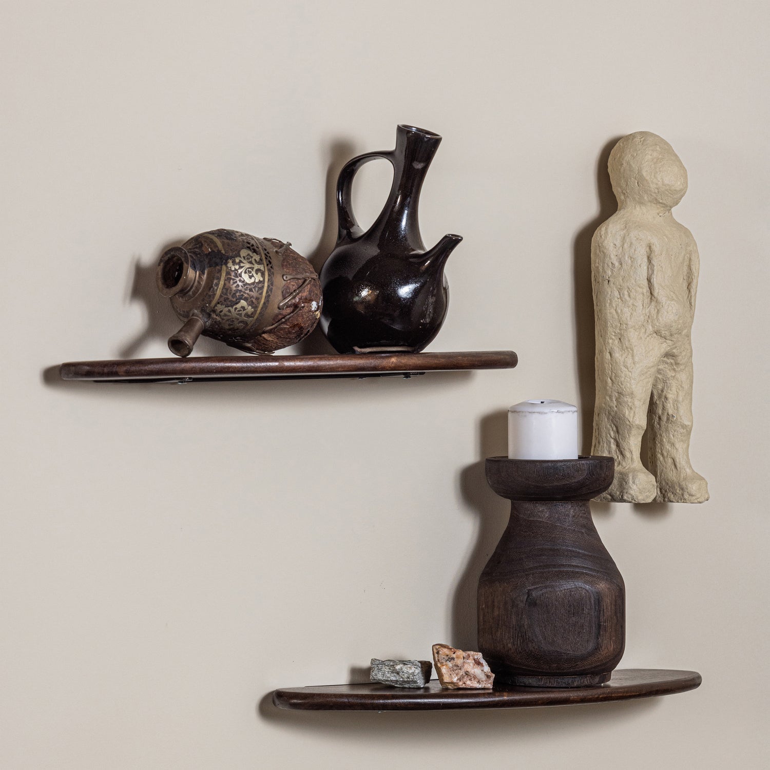 Set layer wandplanken mango hout walnoot