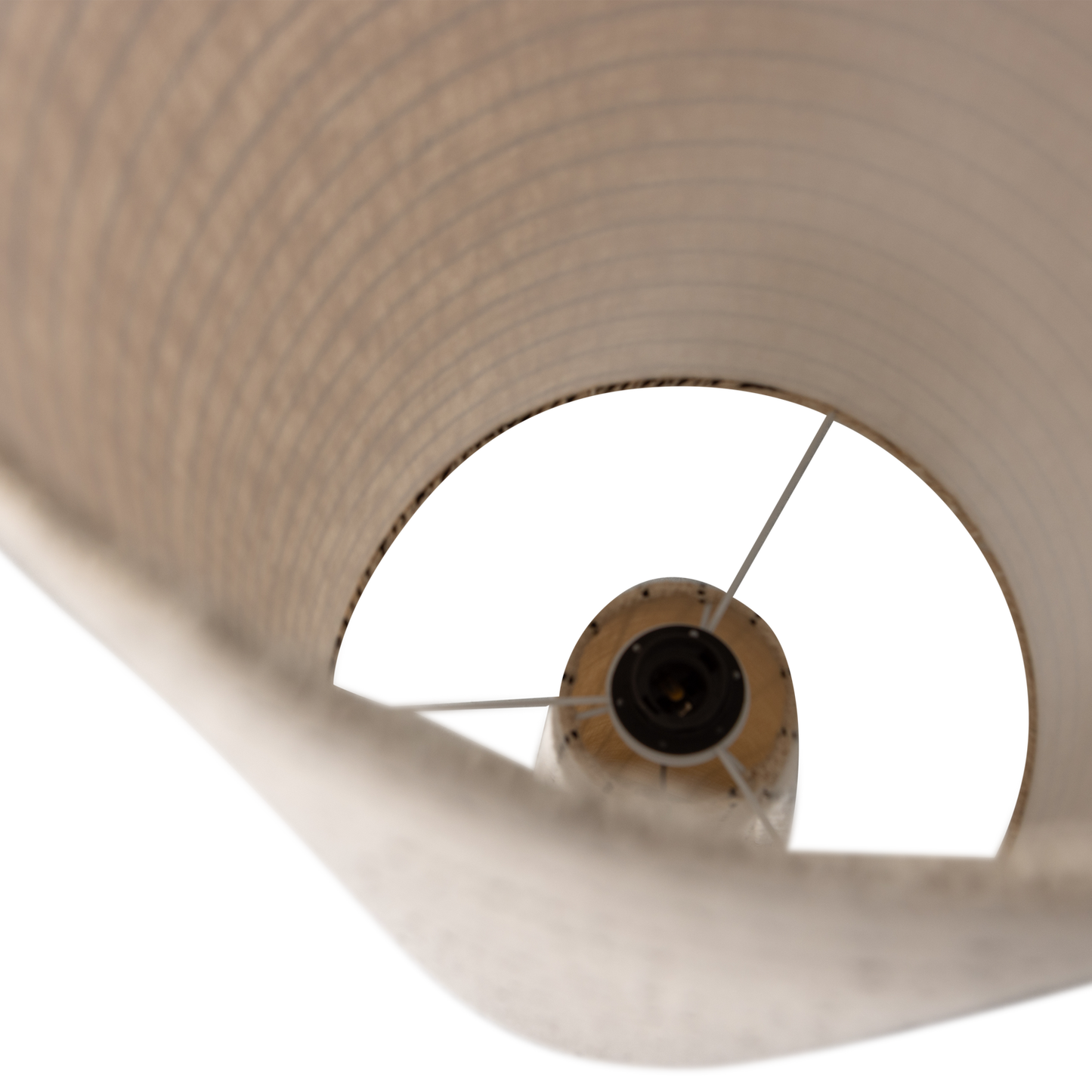 Loft vloerlamp metaal/boucle naturel met strepen 130xo30 cm