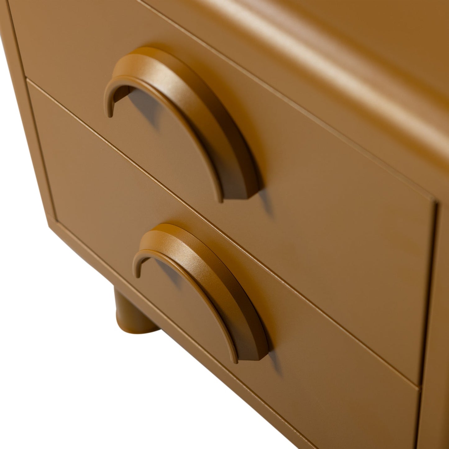 Rune ladekast/nachtkastje 2 lades metaal honinggeel