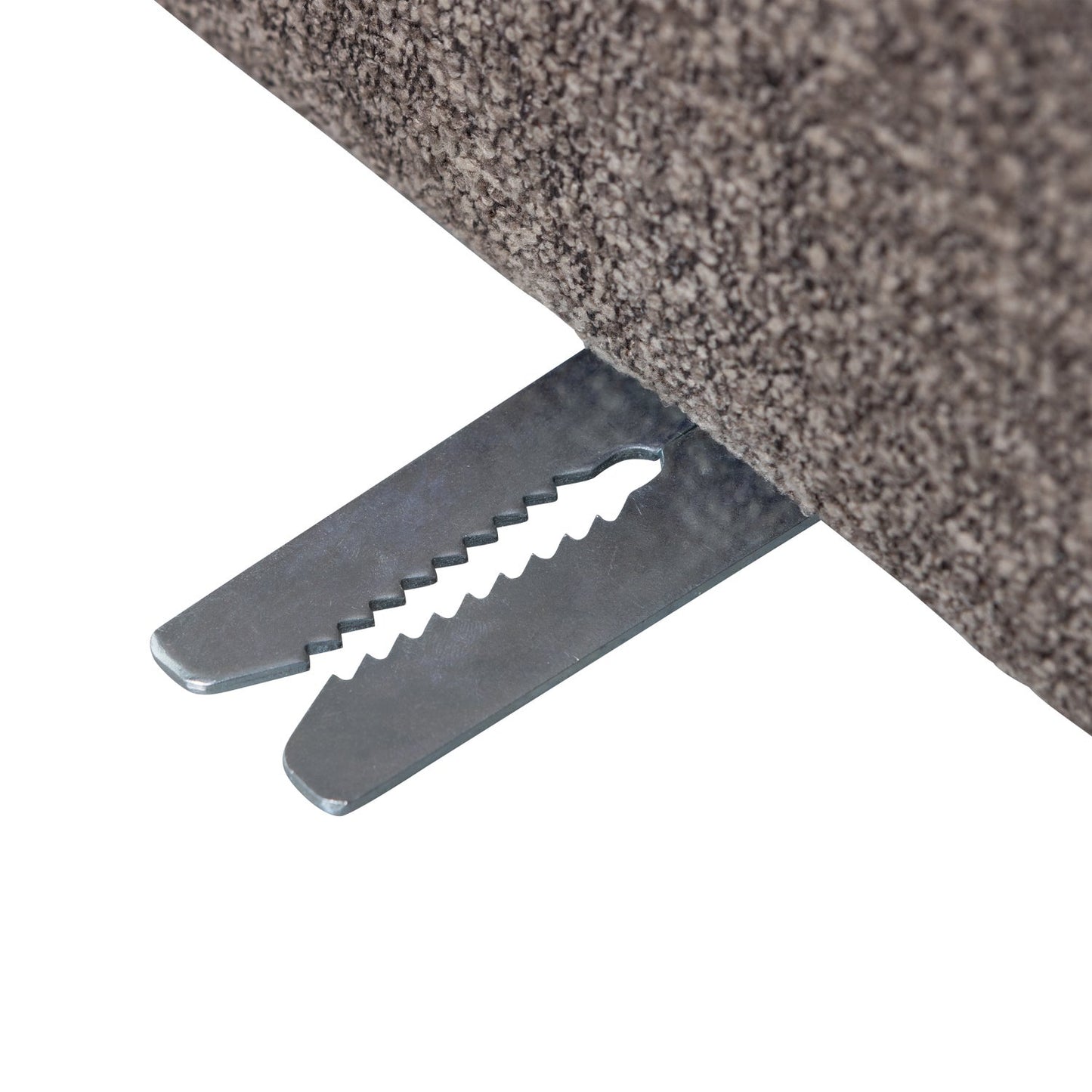 Mojo eetbankje 84 cm met rugleuning bouclé bruin melange