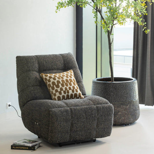 Hein relaxfauteuil elektrisch antraciet/bruin melange