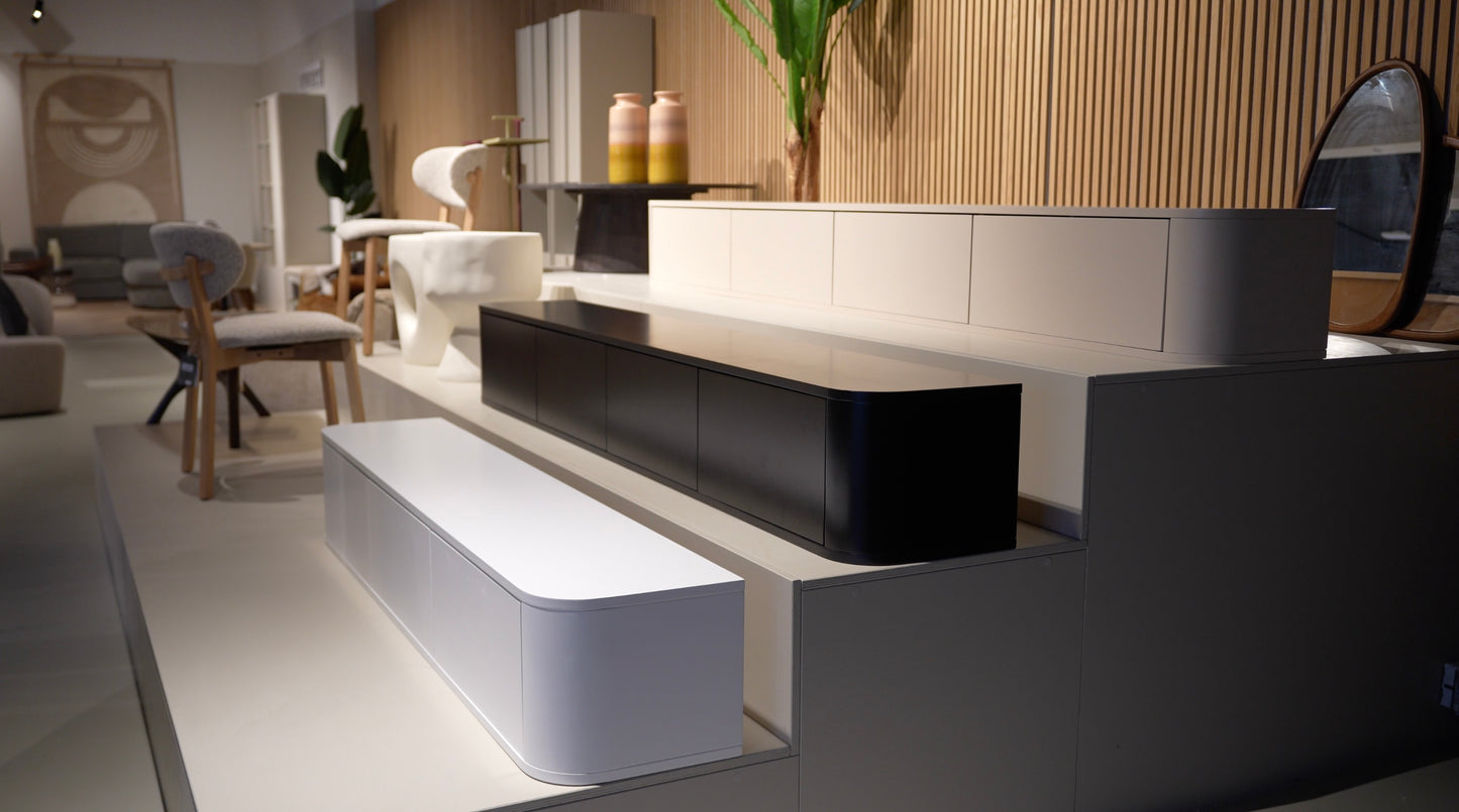 Japandi TV-meubel | Zwart | 270x36x30cm