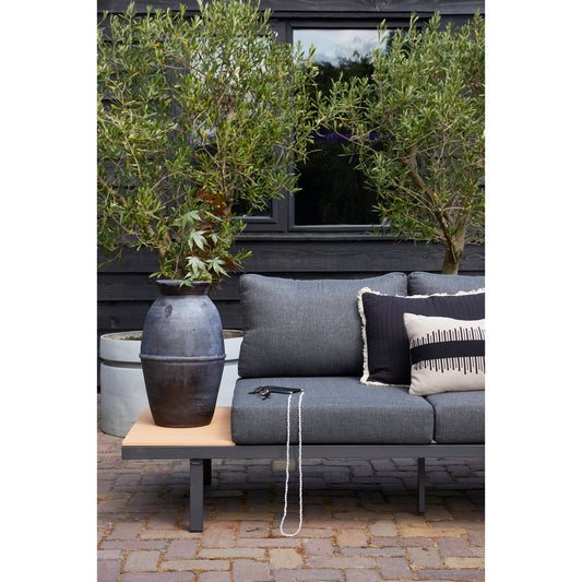 Bari loungeset aluminium polywood incl. kussens donkergrijs