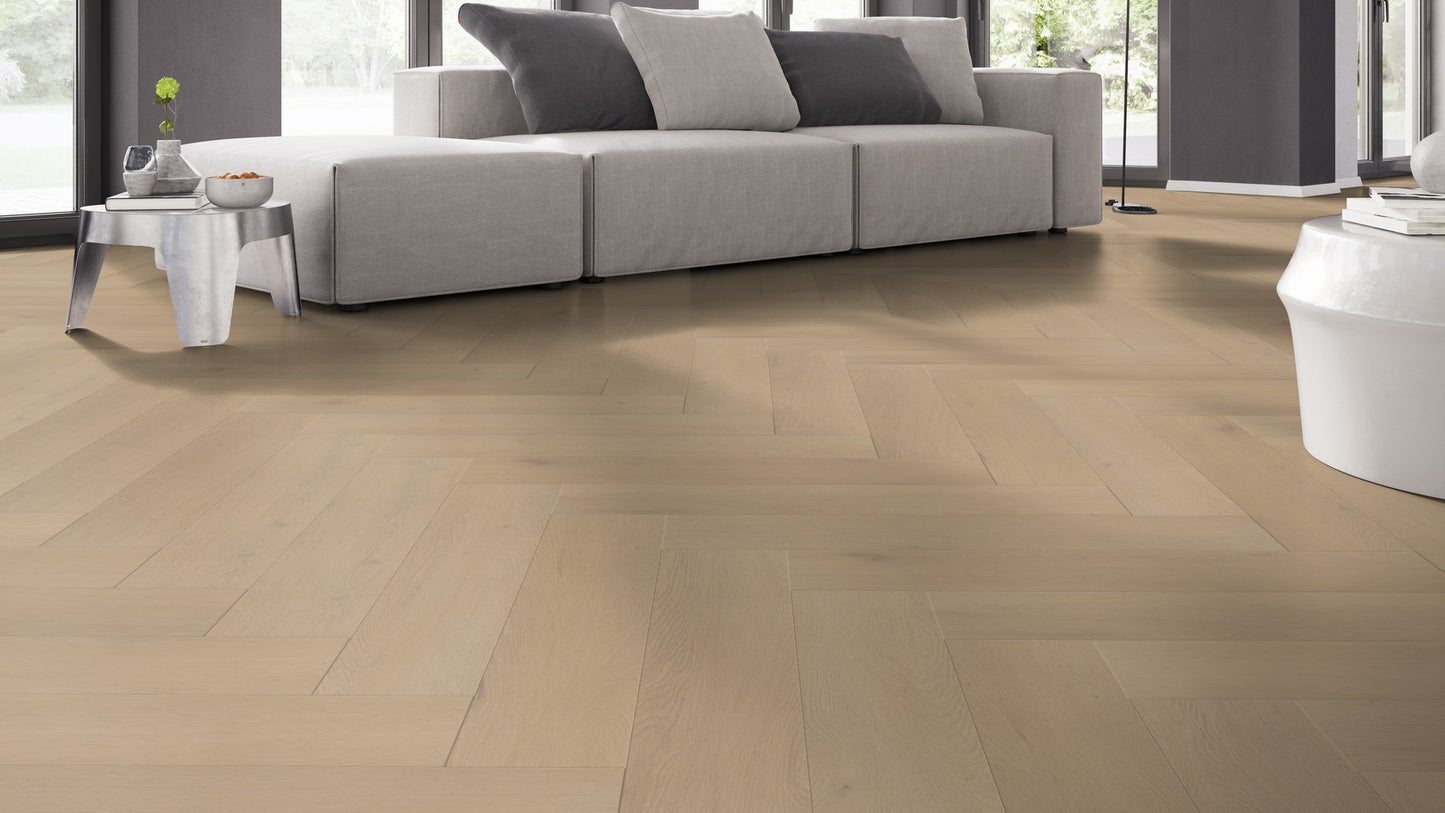 Plak PVC Visgraat - Zacht Eiken