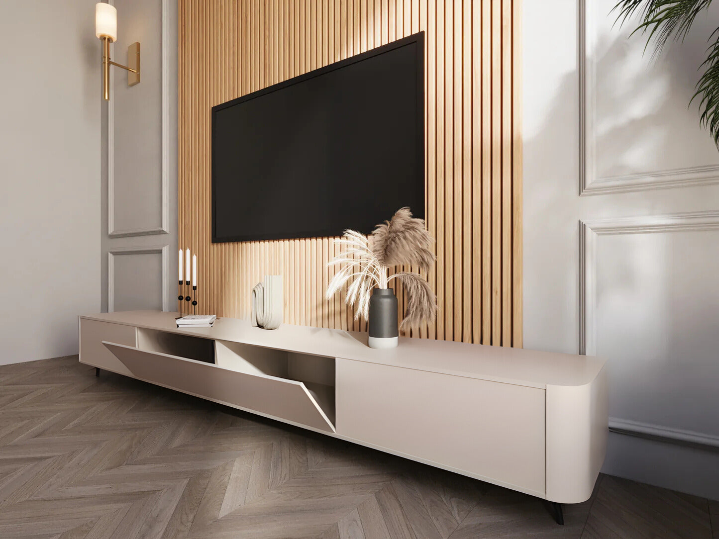 TV meubel - Beige - 270cm