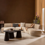 Maan salontafel mdf donkerbruin 40 x ø80 cm